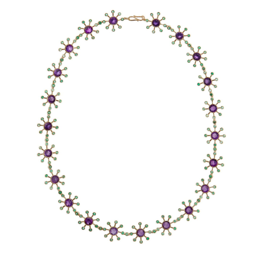 Amethyst Blossom Necklace Y-EM - Florescence - Ileana Makri store