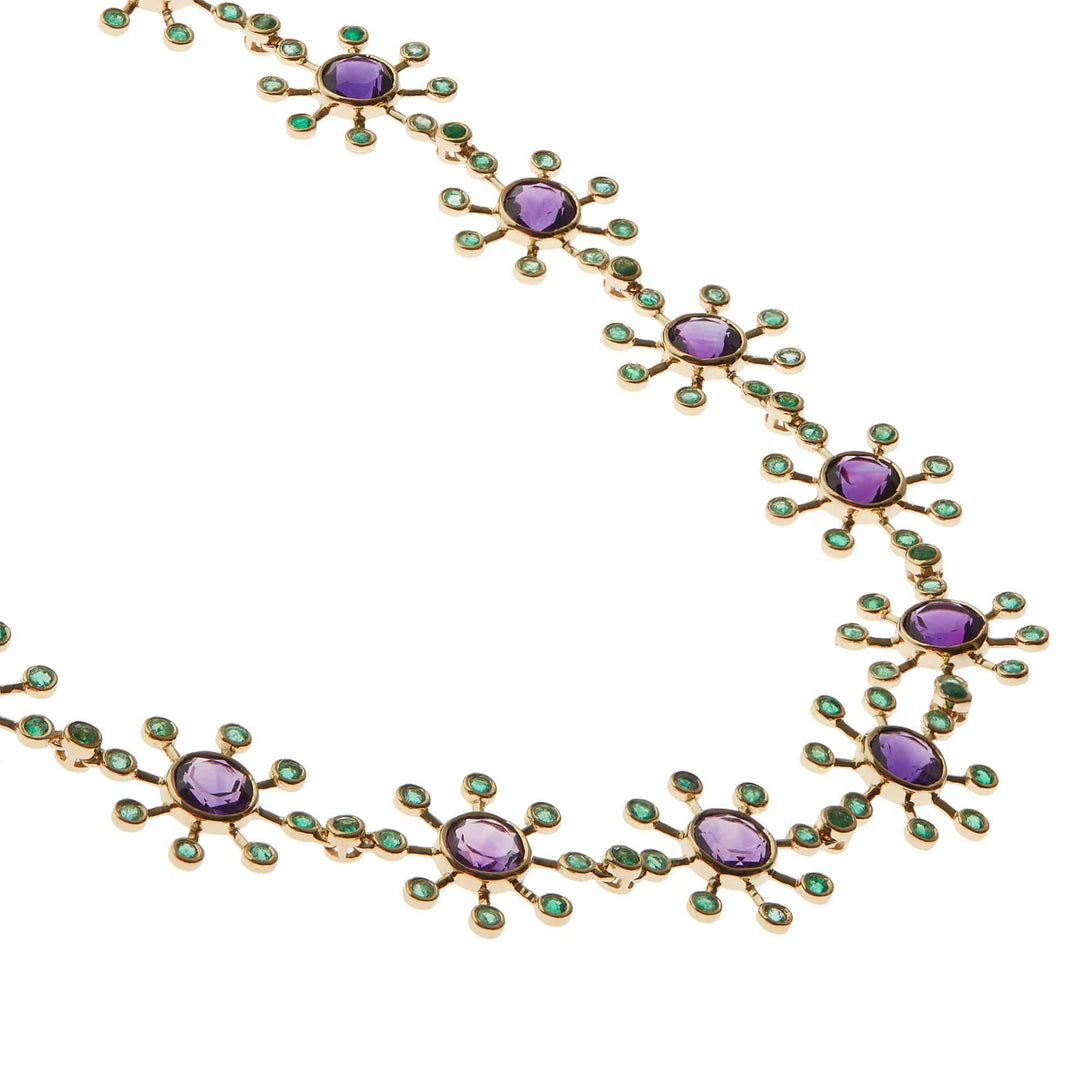 Amethyst Blossom Necklace Y-EM - Florescence - Ileana Makri store