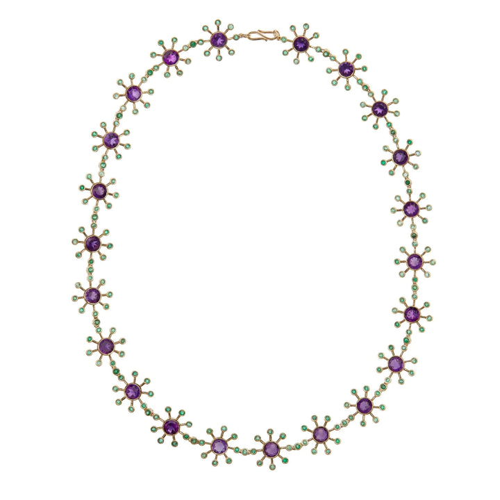 Amethyst Blossom Necklace Y - EM - Florescence - Ileana Makri
