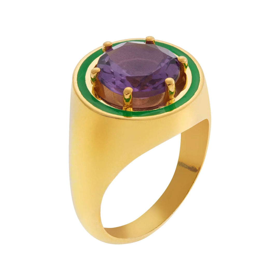 Amethyst Chevalier Ring - Eye M Neon Rocks - Ileana Makri store