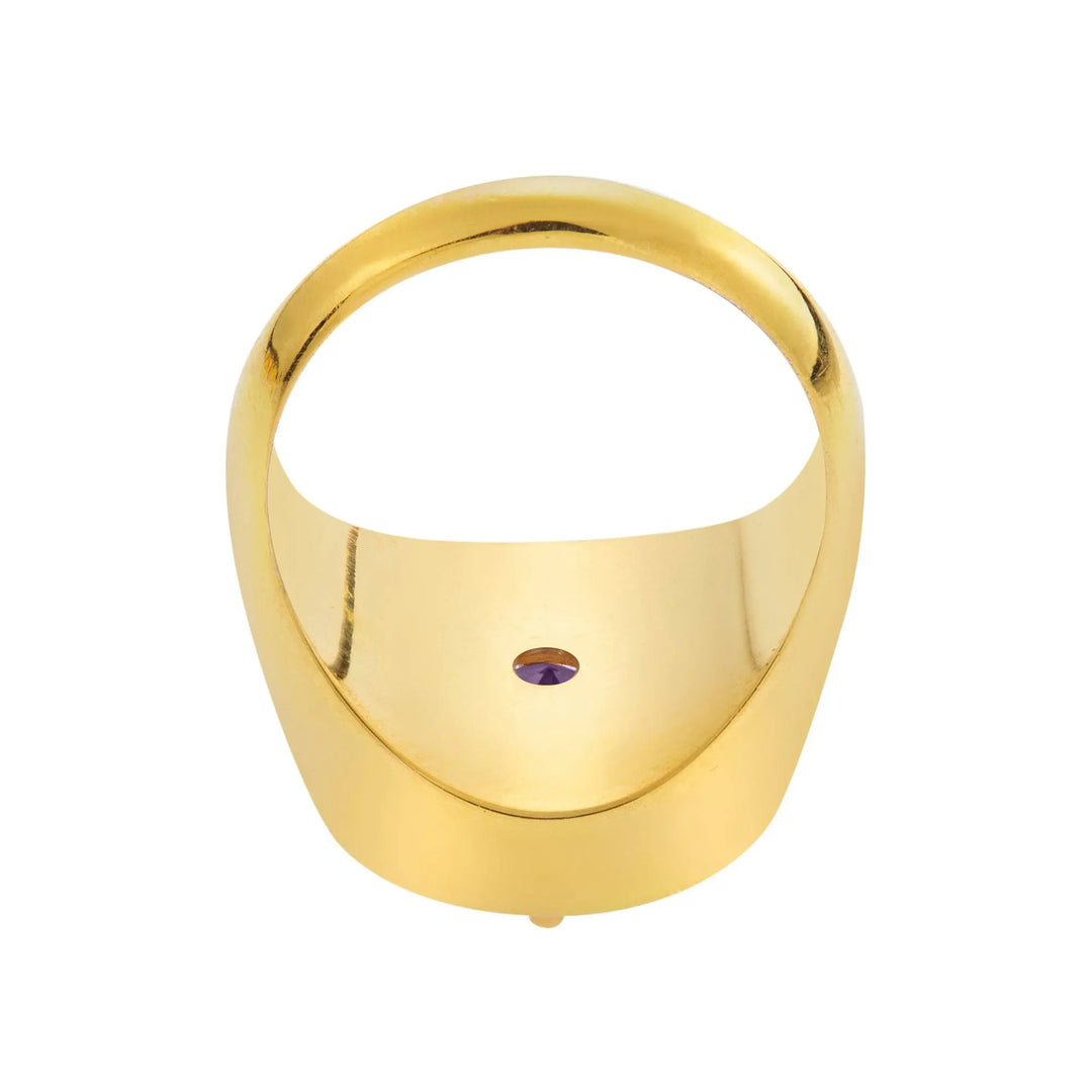 Amethyst Chevalier Ring - Eye M Neon Rocks - Ileana Makri store