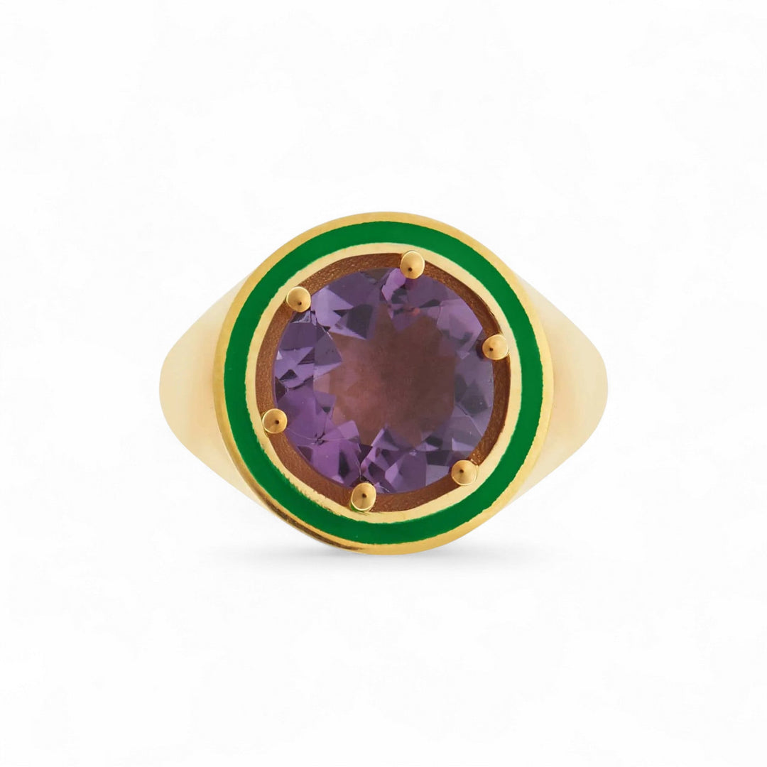 Amethyst Chevalier Ring - Eye M Neon Rocks - Ileana Makri