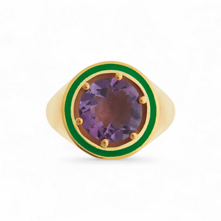 Amethyst Chevalier Ring - Eye M Neon Rocks - Ileana Makri