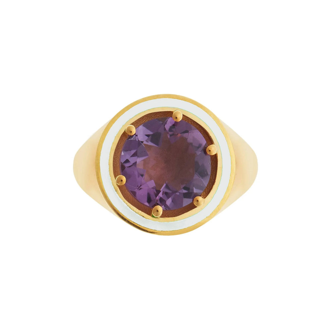 Amethyst Chevalier Ring - Eye M Neon Rocks - Ileana Makri