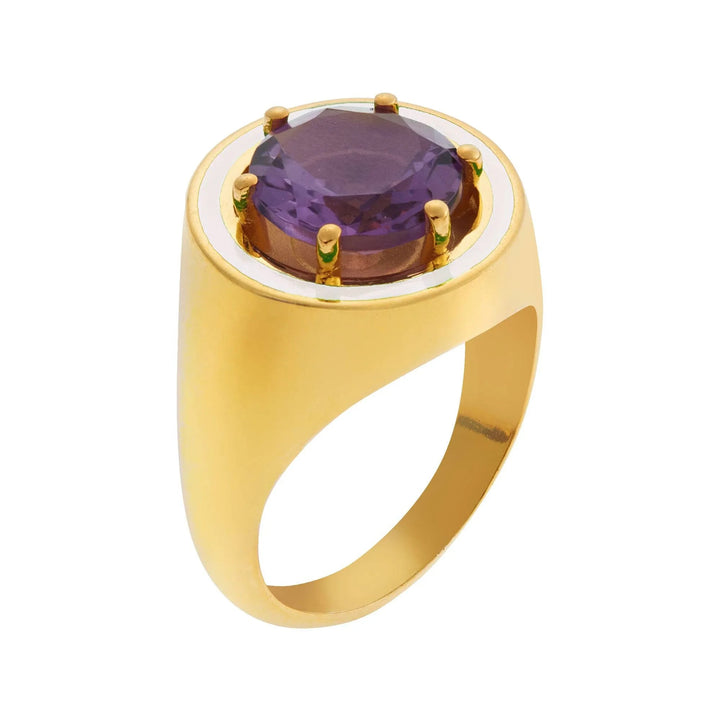 Amethyst Chevalier Ring - Eye M Neon Rocks - Ileana Makri