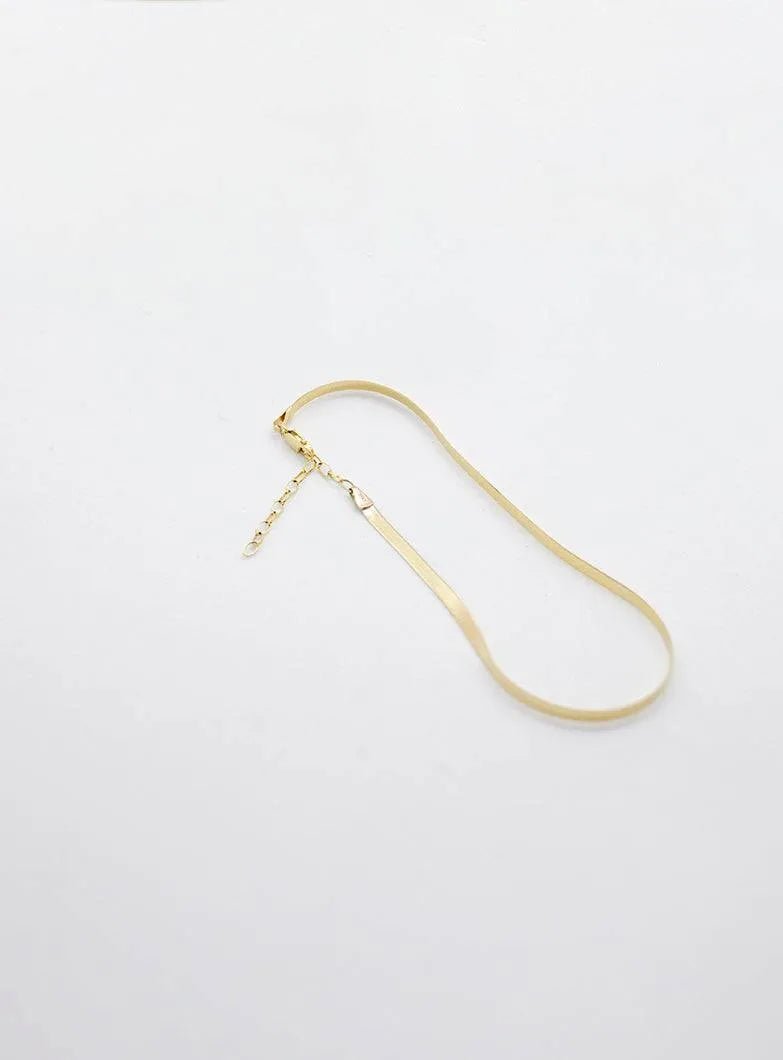 Anklet 4mm Herringbone Chain - More than this - Ileana Makri