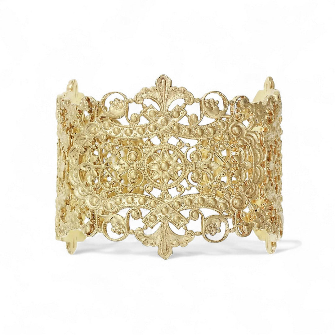 Antoinette Cuff Bracelet YGP - Eye M Nostalgia - Ileana Makri