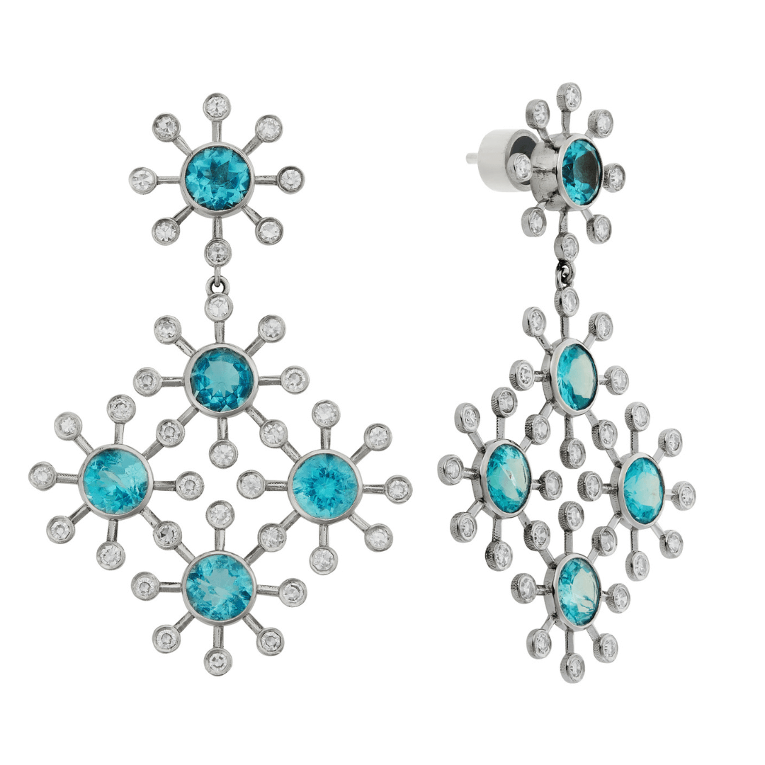 Apatite Blossom Earrings - Florescence - Ileana Makri