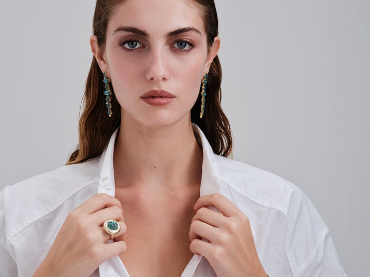 Apatite Breeze Earrings - One of a Kind - Ileana Makri
