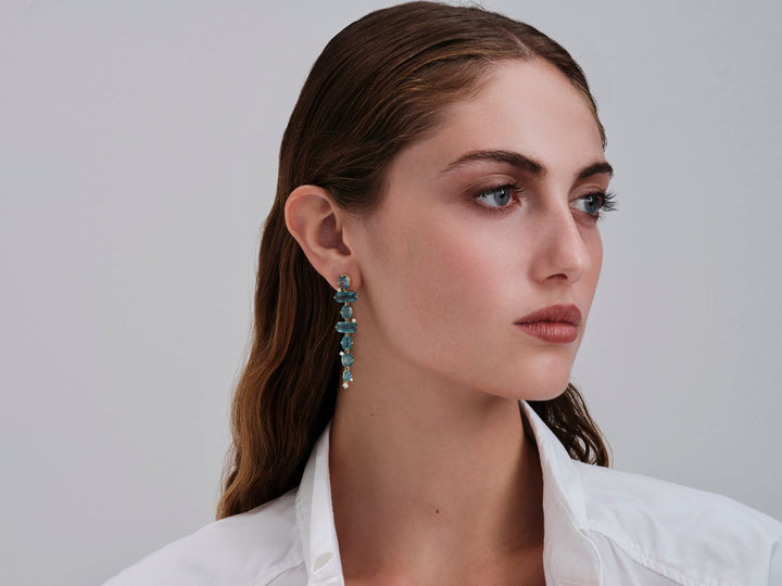 Apatite Breeze Earrings - One of a Kind - Ileana Makri