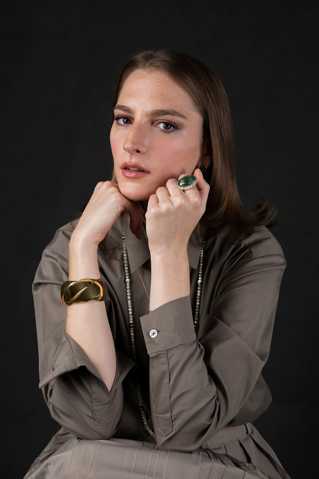 Apatite Ocean Ring - One of a Kind - Ileana Makri