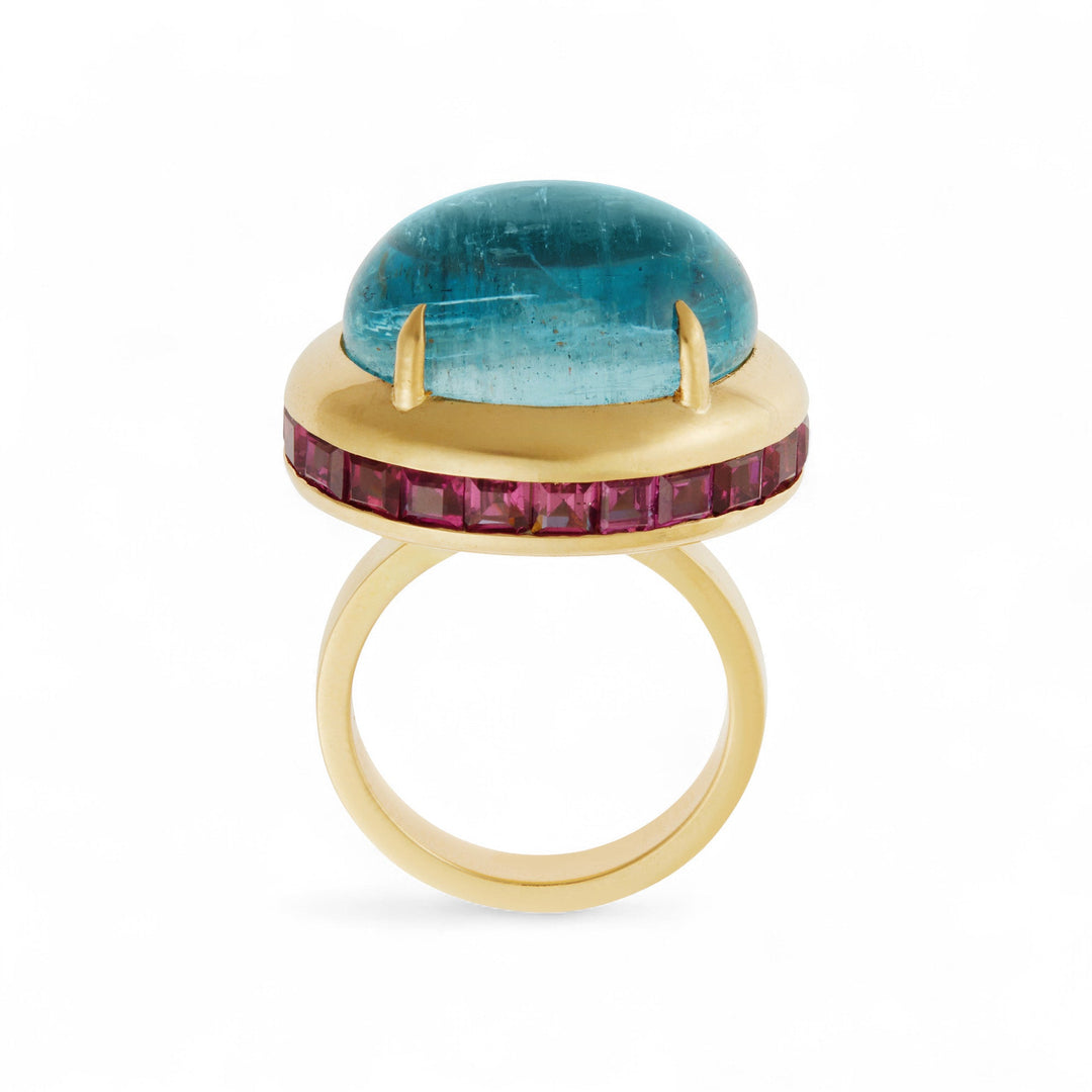 Aquamarine Joy Eternity Ring - OAK - Archive - Ileana Makri