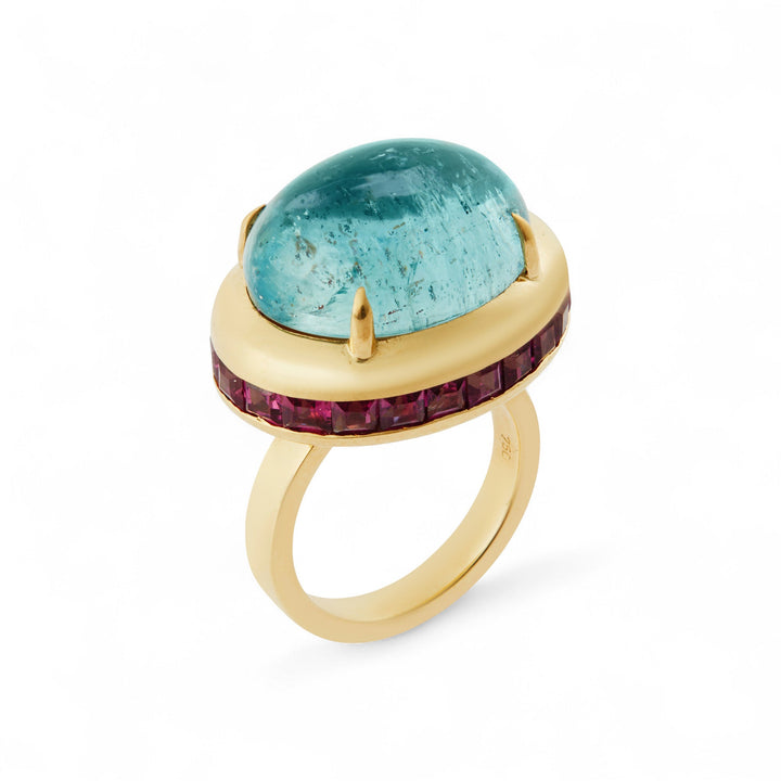 Aquamarine Joy Eternity Ring - OAK - Archive - Ileana Makri