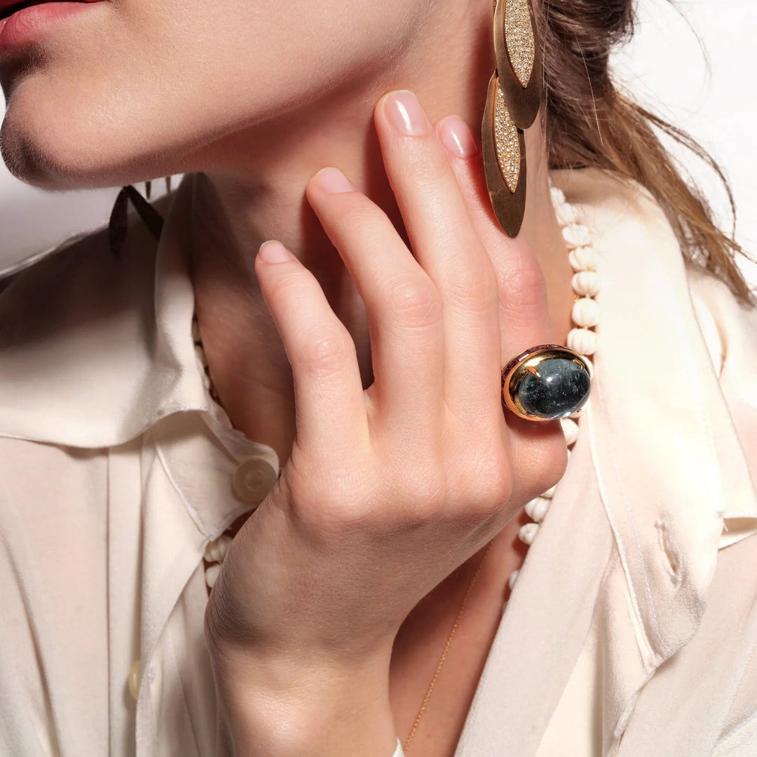 Aquamarine Joy Eternity Ring - OAK - Archive - Ileana Makri