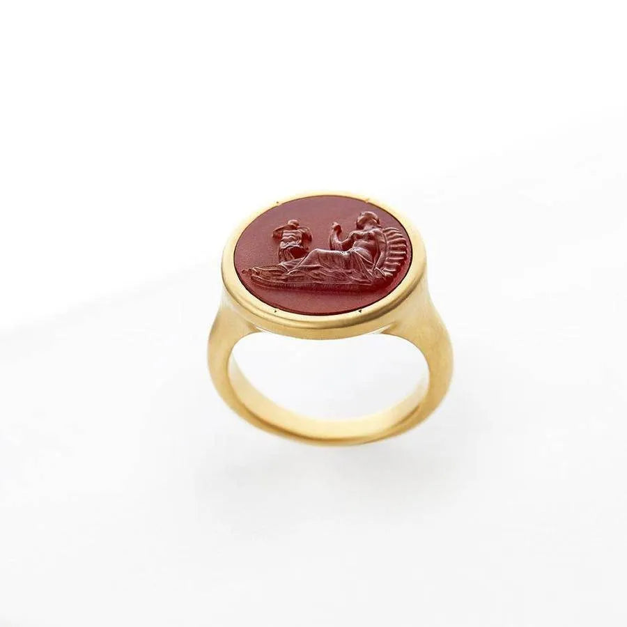 Ariadne & Cupid Signet Ring - Reinstein Ross - Ileana Makri store