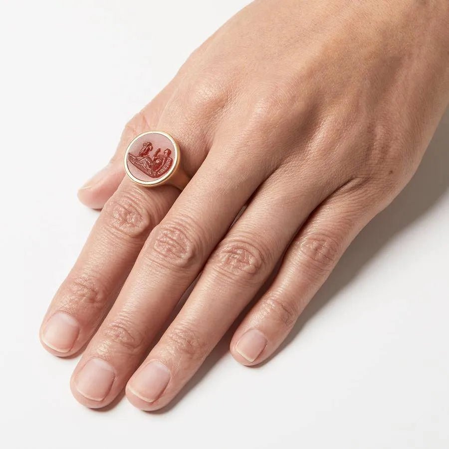 Ariadne & Cupid Signet Ring - Reinstein Ross - Ileana Makri