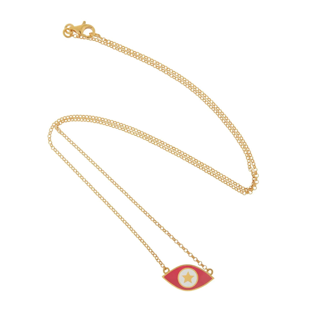 Astra Eye Necklace Pink - Eye M Neon Rocks - Ileana Makri