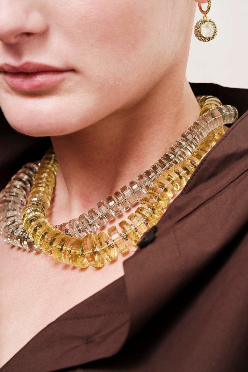 Aura Green Amethyst Necklace - Crown - Ileana Makri