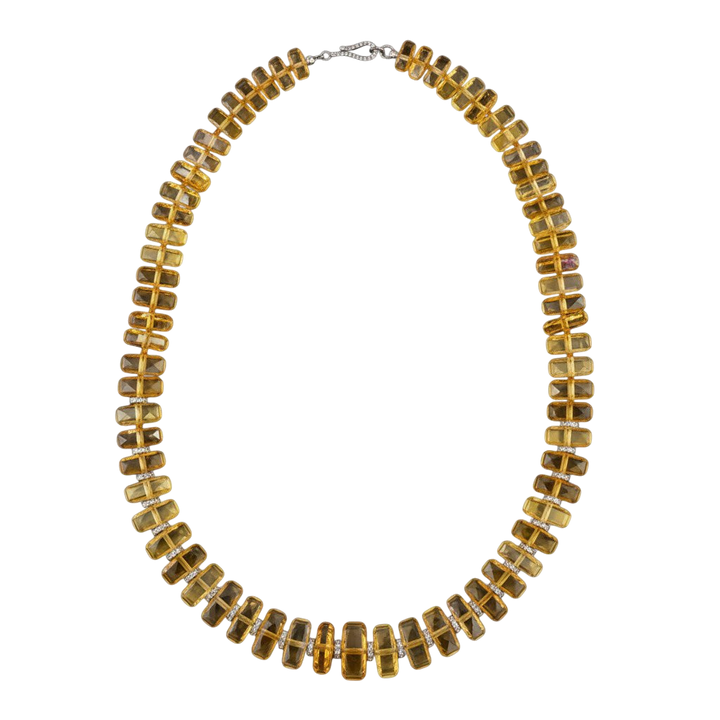 Aura Honey Quartz Necklace - Crown - Ileana Makri
