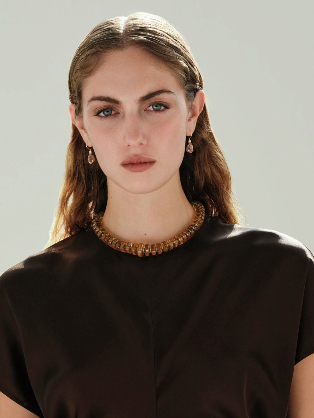 Aura Honey Quartz Necklace - Crown - Ileana Makri