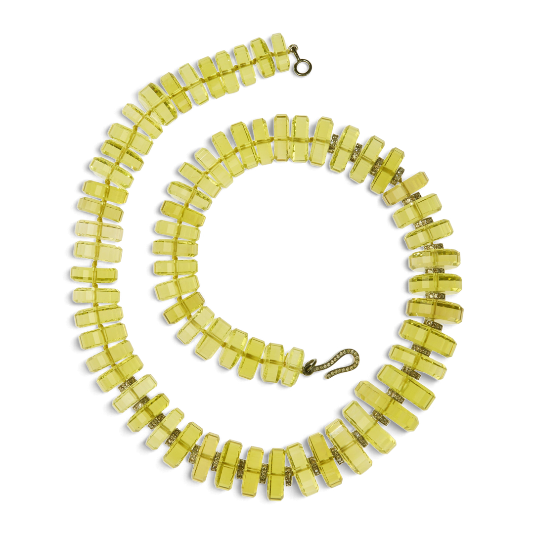 Aura Lemon Quartz Necklace - Crown - Ileana Makri