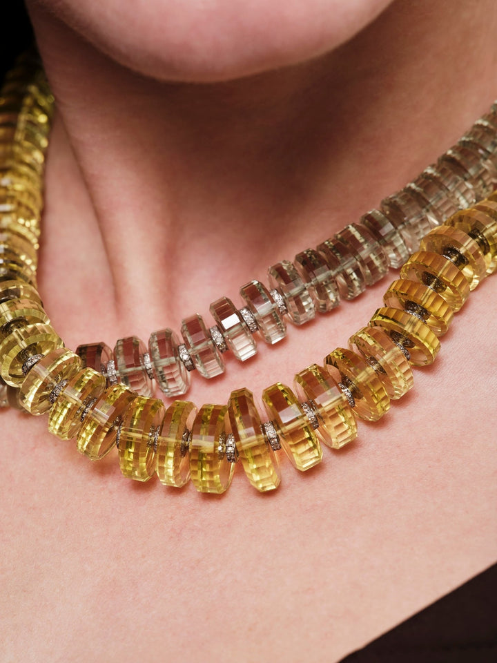 Aura Lemon Quartz Necklace - Crown - Ileana Makri