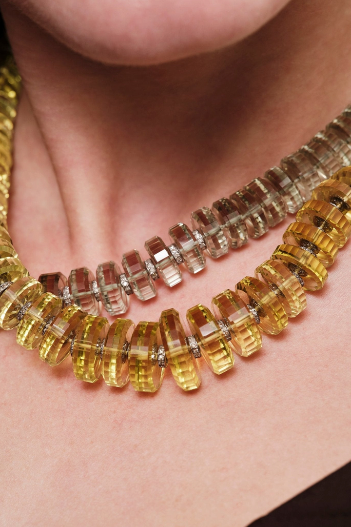 Aura Lemon Quartz Necklace - Crown - Ileana Makri