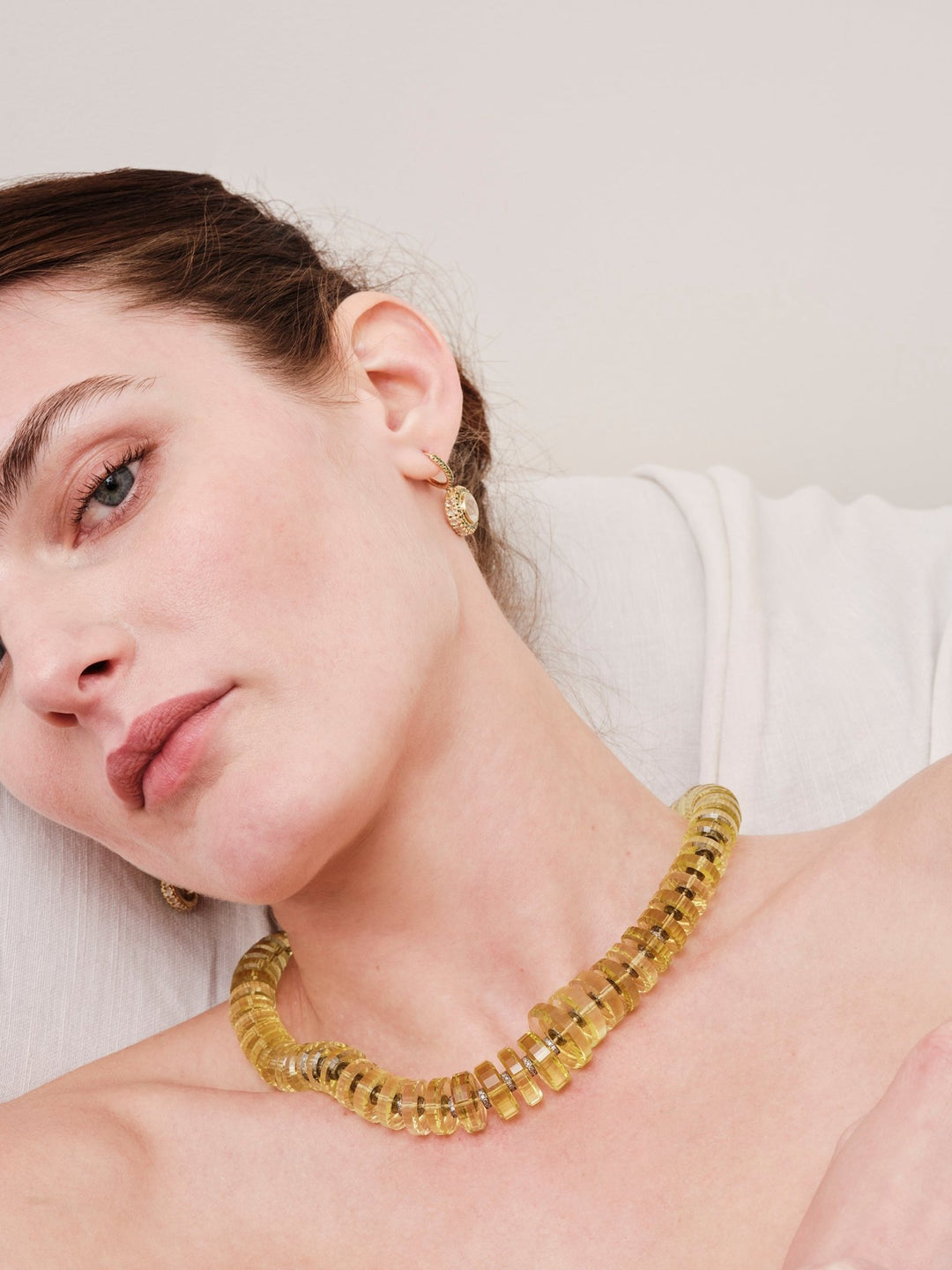 Aura Lemon Quartz Necklace - Crown - Ileana Makri