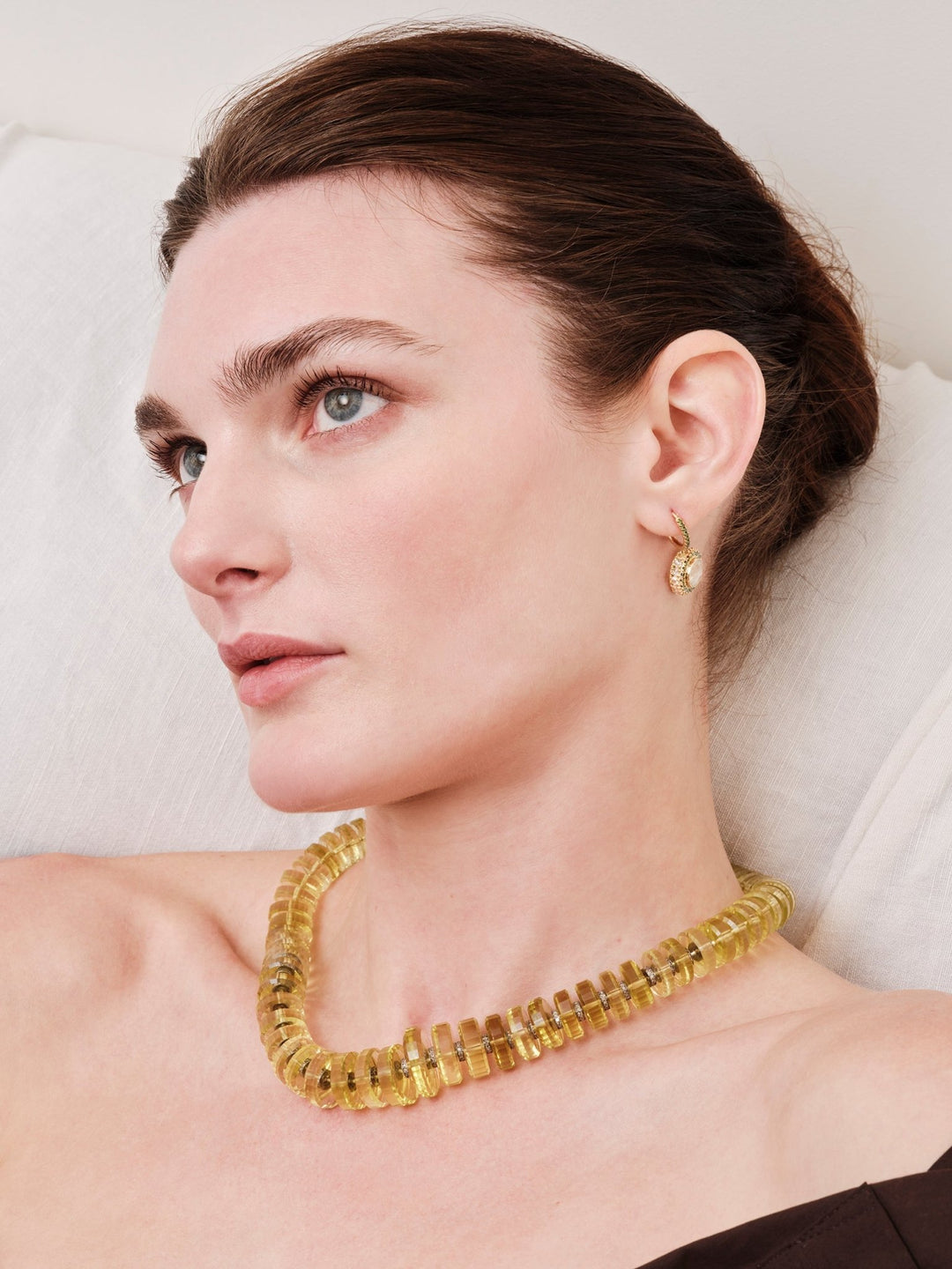 Aura Lemon Quartz Necklace - Crown - Ileana Makri