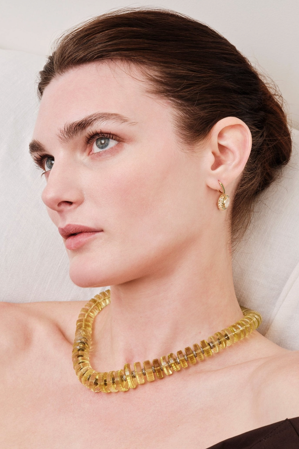 Aura Lemon Quartz Necklace - Crown - Ileana Makri
