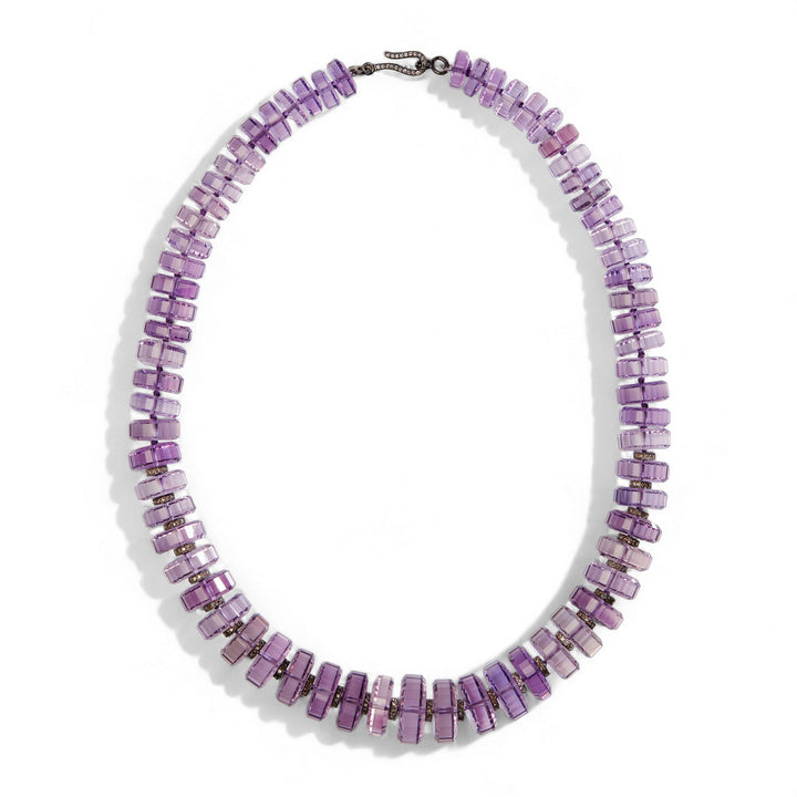 Aura Pink Amethyst Necklace - Crown - Ileana Makri