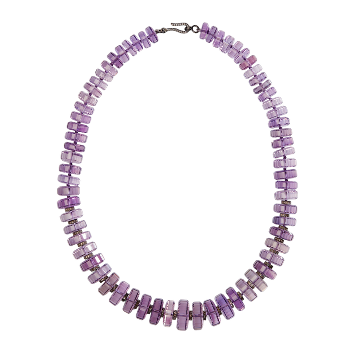 Aura Pink Amethyst Necklace - Crown - Ileana Makri
