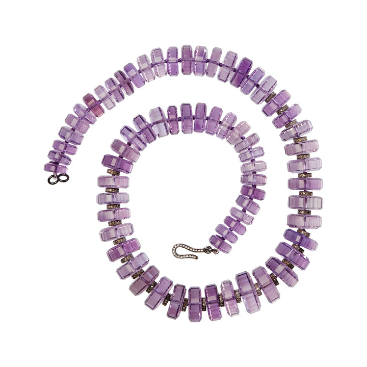 Aura Pink Amethyst Necklace - Crown - Ileana Makri