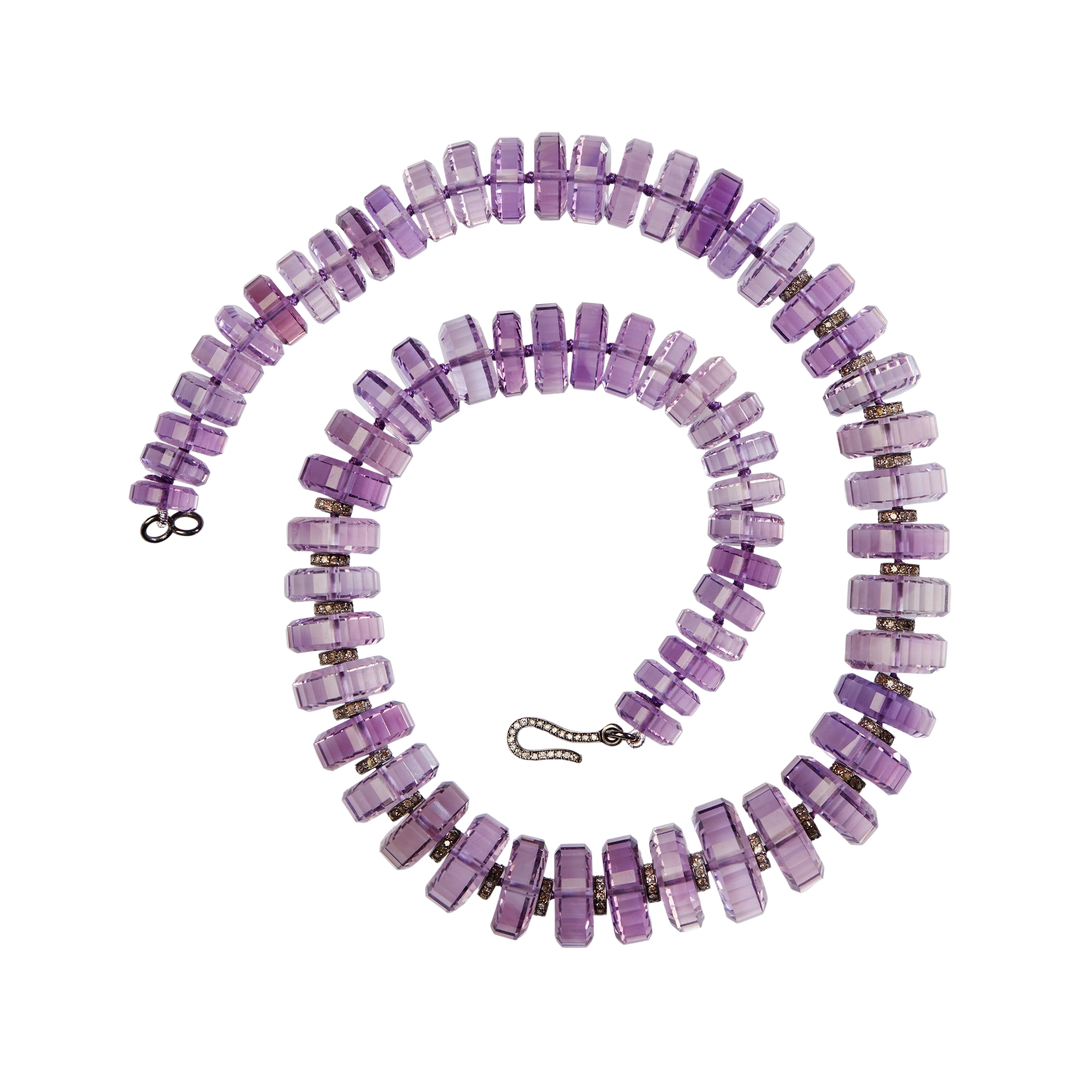 Aura Pink Amethyst Necklace - Crown - Ileana Makri