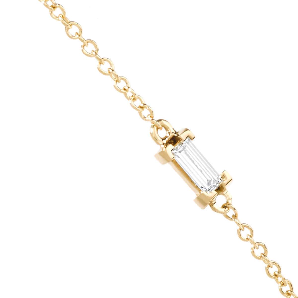 Single Baguette Chain Bracelet Y-D - Baguette - Ileana Makri store
