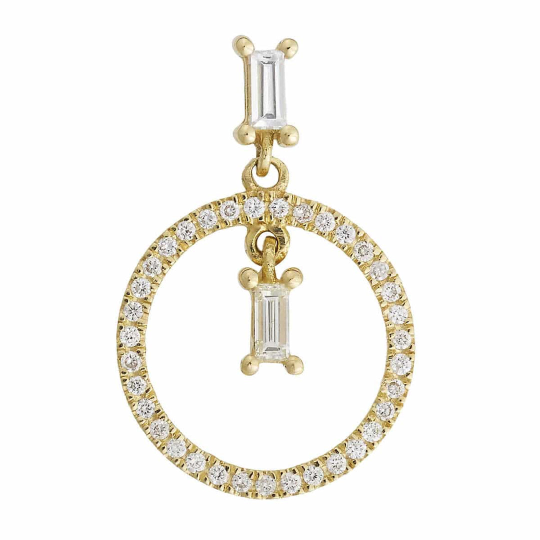 Baguette Dangling Hoop Y - D - Baguette - Ileana Makri