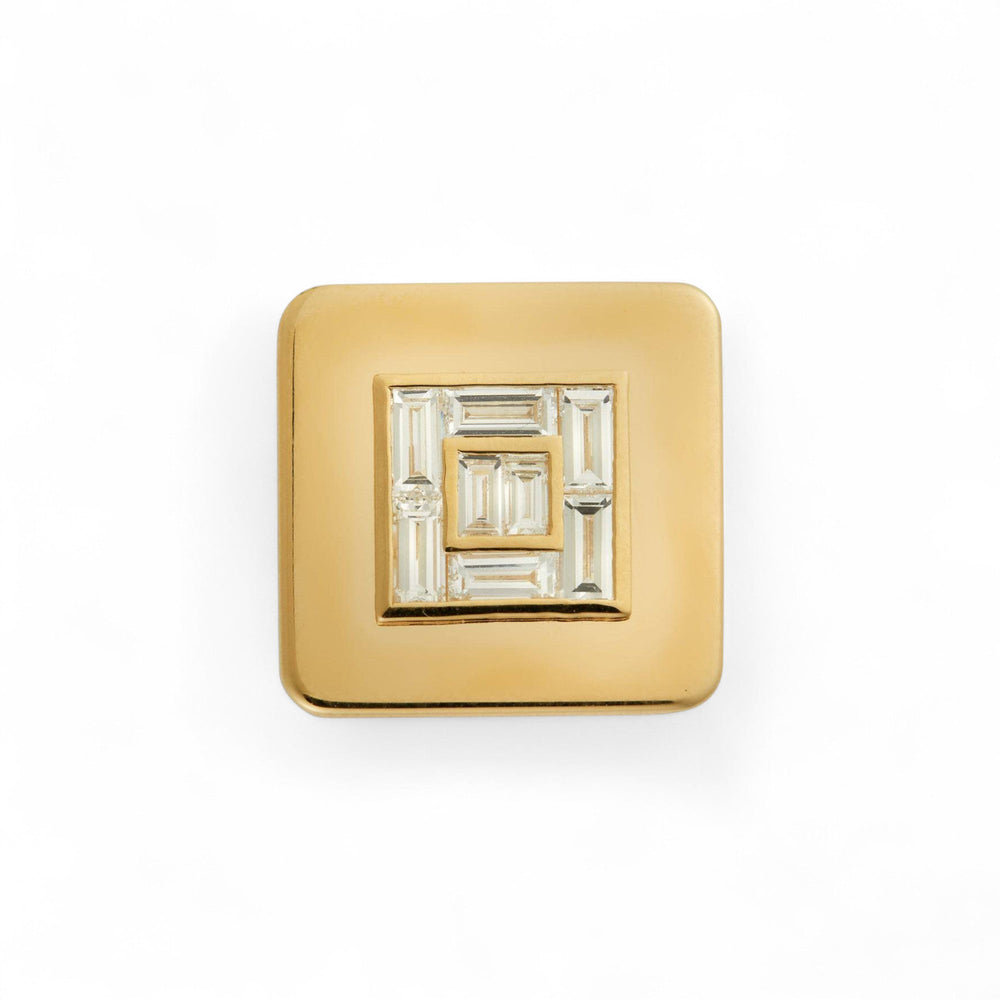 Baguette Diamond Tile Ring Y - D - Tile - Ileana Makri