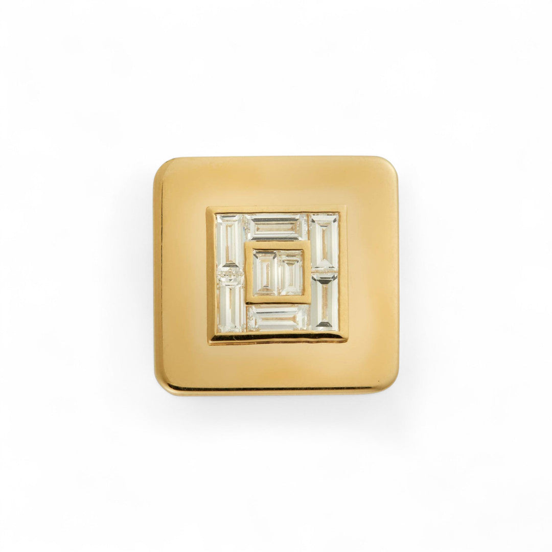 Baguette Diamond Tile Ring Y - D - Tile - Ileana Makri