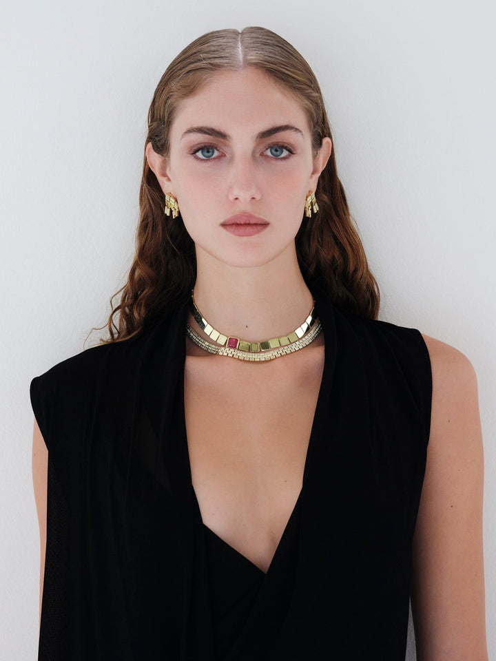 Baguette Dream Collar Necklace - Baguette - Ileana Makri