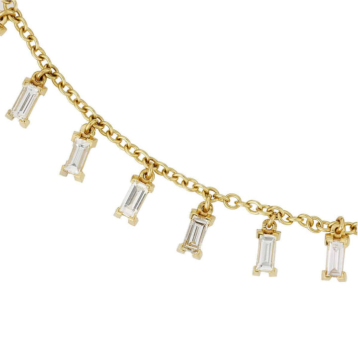 Baguette Drop Necklace Y - D - L - Baguette - Ileana Makri