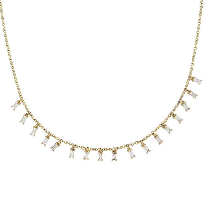Baguette Drop Necklace Y - D - L - Baguette - Ileana Makri