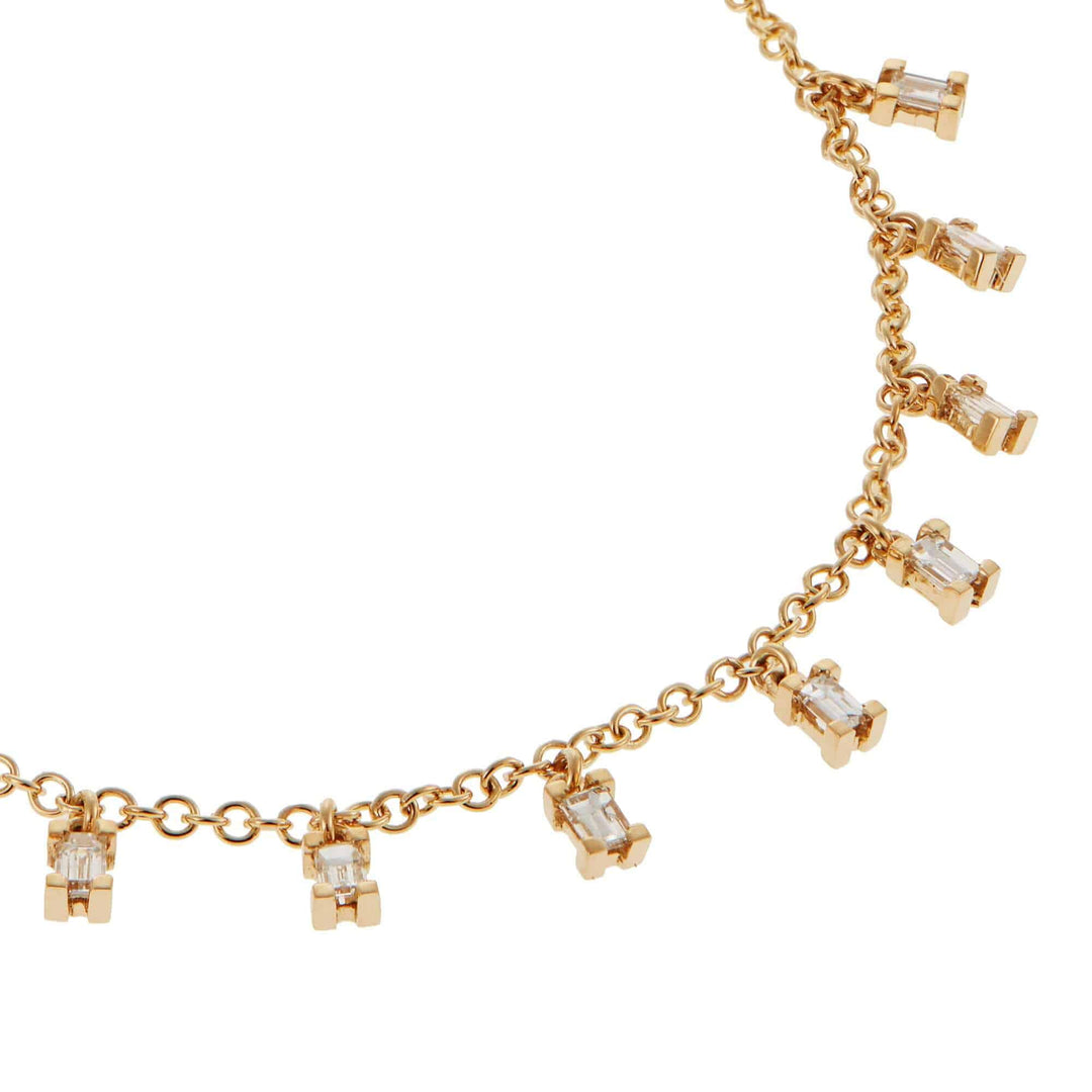 Baguette Drop Necklace Y - D - S - Baguette - Ileana Makri