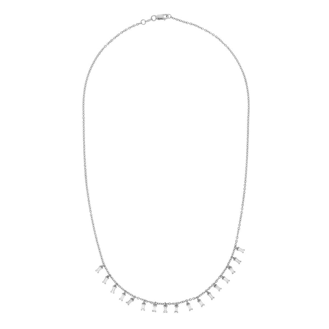 Baguette Drops Necklace W - D - L - Baguette - Ileana Makri