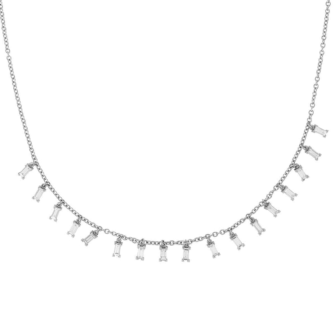 Baguette Drops Necklace W - D - L - Baguette - Ileana Makri