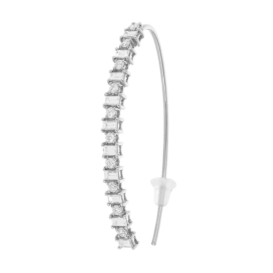 Baguette Eye Hoops - L - THE EDIT - Ileana Makri
