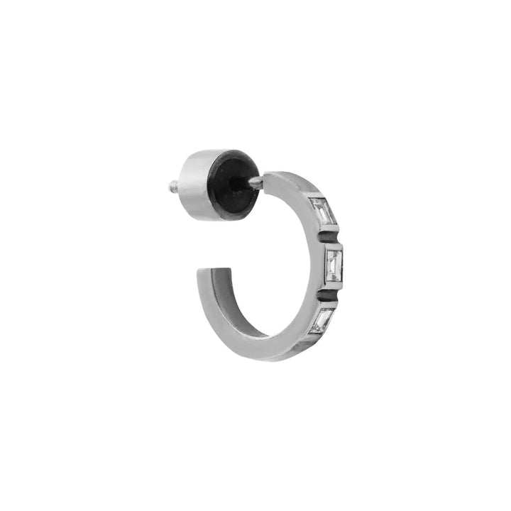 Baguette Mini Hoops W - OX - 3D - Baguette - Ileana Makri