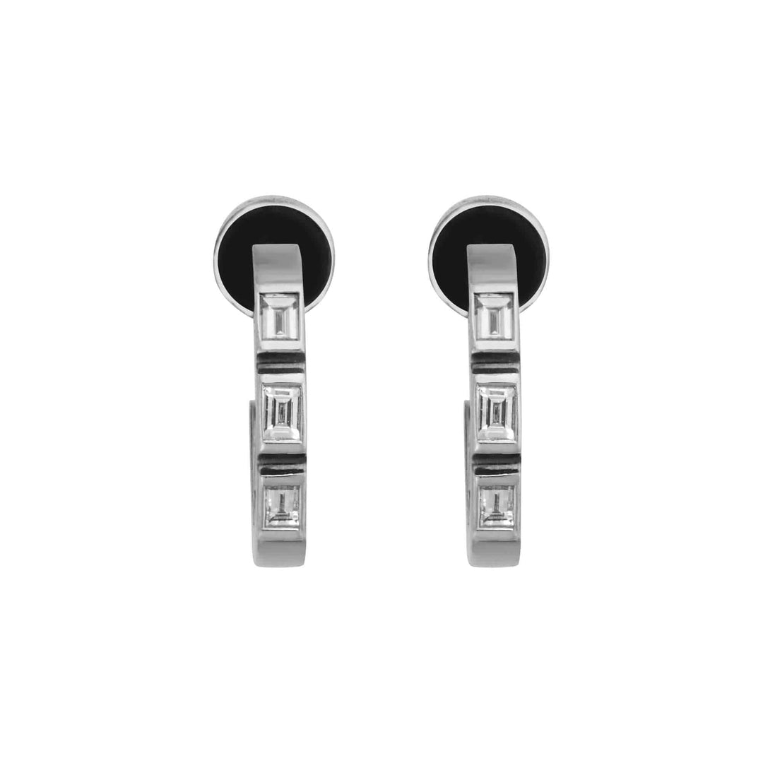 Baguette Mini Hoops W - OX - 3D - Baguette - Ileana Makri