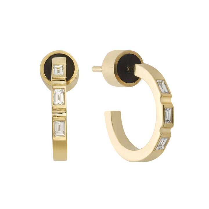 Baguette Mini Hoops Y - 3D - Baguette - Ileana Makri