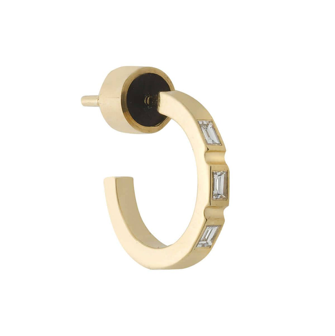 Baguette Mini Hoops Y - 3D - Baguette - Ileana Makri