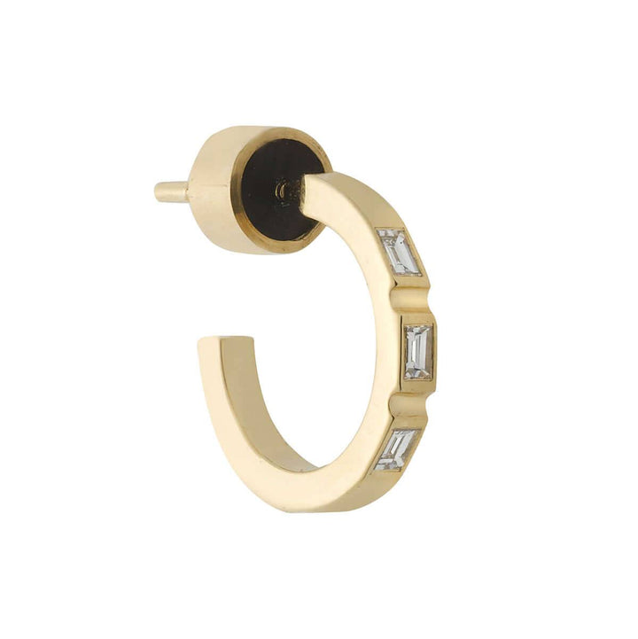 Baguette Mini Hoops Y - 3D - Baguette - Ileana Makri